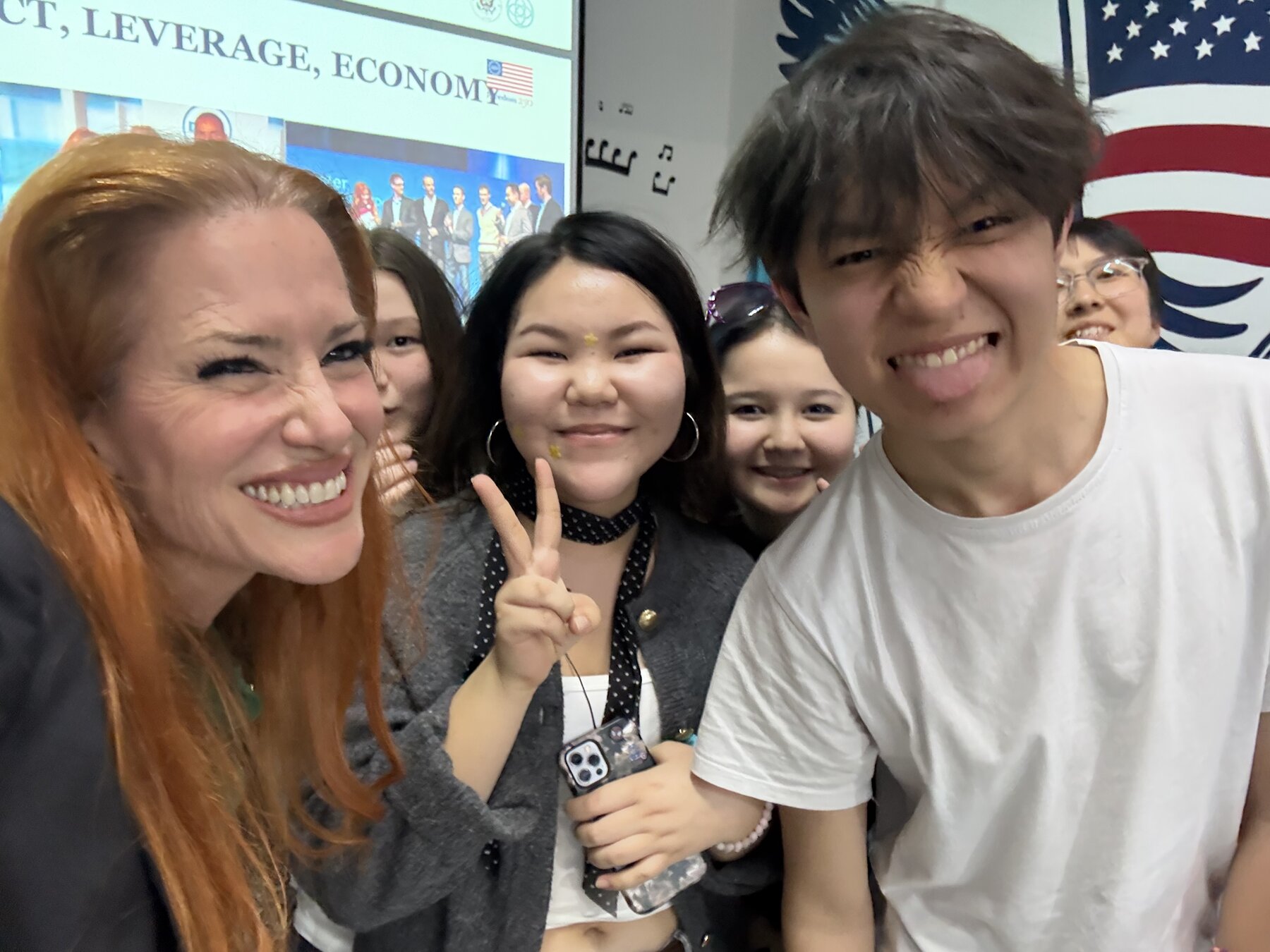 Peace signs and big energy with the next generation